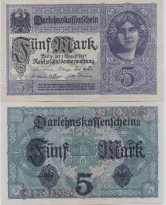 enlarge picture  - Geldnote 1917-1922 DR   5