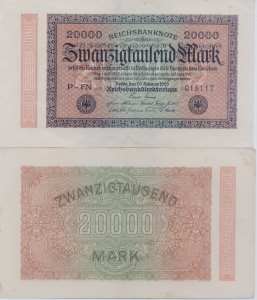 greres Bild - Geldnote 1923-1923 DR 20T