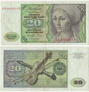 greres Bild - Geldnote 1961-1995 BRD 20