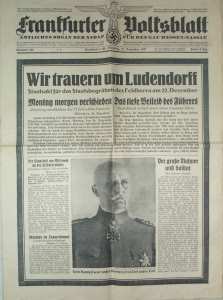 enlarge picture  - newspaper Ludendorff 1937