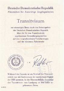 enlarge picture  - id transit visa GDR