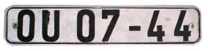 enlarge picture  - car licence plate GDR