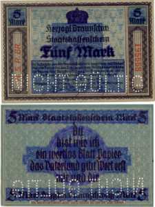 enlarge picture  - money banknote Braunschw.
