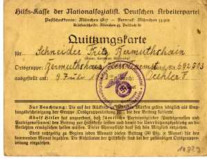 gr��eres Bild - Versicherung NSDAP   1933