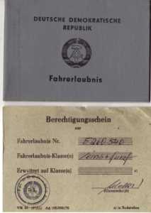 greres Bild - Fhrerschein DDR 1970