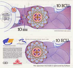 enlarge picture  - money banknote ECU
