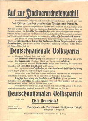 greres Bild - Wahlplakat 1919 DNVP Leip