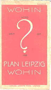gr��eres Bild - Landkarte Leipzig    1950