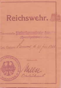 gr��eres Bild - Ausweis Reichswehr zivil