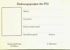 gr��eres Bild - Ausweis FDJ DDR Ordnungsg