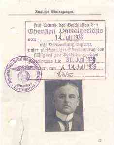 greres Bild - Mitgliedsbuch NSDAP  1933