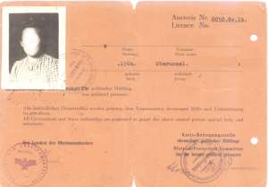 gr��eres Bild - Ausweis NS Verfolgte 1945