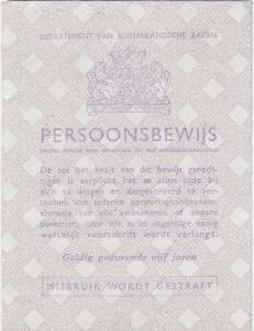 greres Bild - Ausweis Niederlande  1941