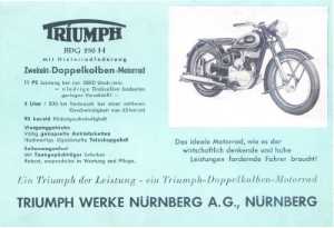 enlarge picture  - brochure motorbike Triump