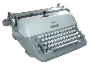 gr��eres Bild - Schreibmaschine Adler1958