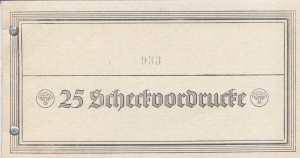 gr��eres Bild - Geld Scheckheft 1933
