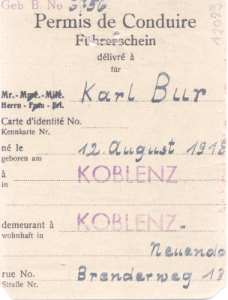 gr��eres Bild - F�hrerschein 1947 Koblenz