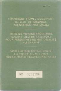 gr��eres Bild - Ausweis Reisepa� BRD 1950