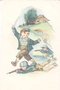 enlarge picture  - postcard children war