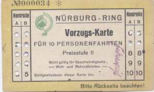 enlarge picture  - ticket racing car Nurburg