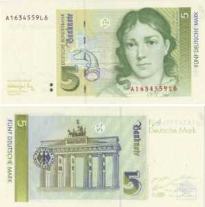 enlarge picture  - money banknote German 5DM