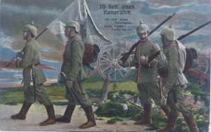 enlarge picture  - postcard soldiers patriot