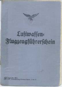 enlarge picture  - pilot licence Luftwaffe