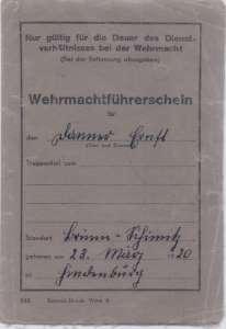 greres Bild - Fhrerschein 1943 Wehrmac