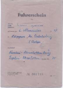 greres Bild - Fhrerschein 1953 Berlin