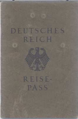 gr��eres Bild - Ausweis Reisepa� DR  1931