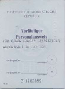 greres Bild - Ausweis DDR Personal vorl