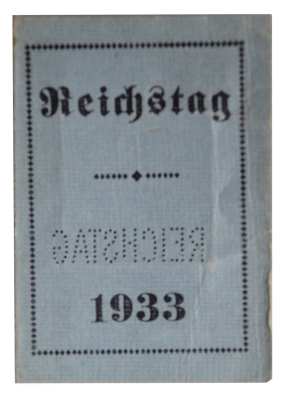 gr��eres Bild - Ausweis Reichstag Partei