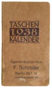 gr��eres Bild - Kalender 1938 Taschen
