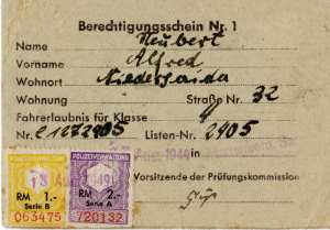enlarge picture  - driving licence GDR 1949