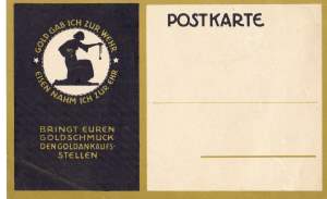 greres Bild - Postkarte Goldspende 1916