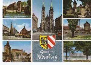 enlarge picture  - postcard Nrnberg station