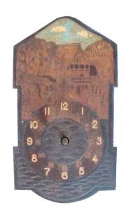 enlarge picture  - clock wall hanger    1910