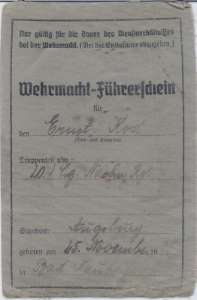 greres Bild - Fhrerschein 1941 Wehrmac