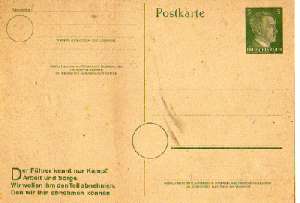 greres Bild - Postkarte Vordruck   1941