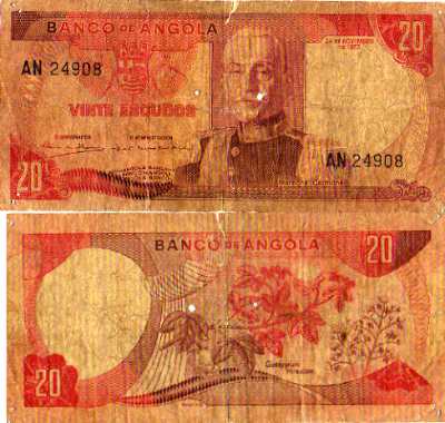 gr��eres Bild - Geldnote Angola      1972
