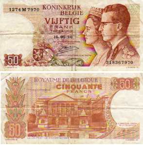 enlarge picture  - money banknote Belgium