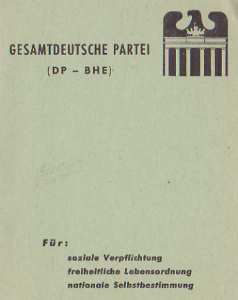 greres Bild - Mitgliedsbuch DP-BHE 1961