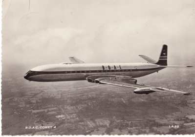 greres Bild - Postkarte Flugzeug Comet