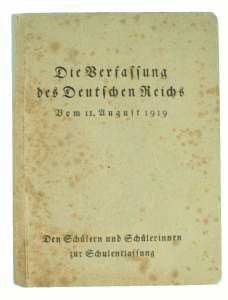 enlarge picture  - constitution Germany 1919