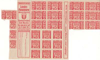 enlarge picture  - ration card meat     1918
