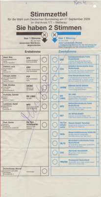 enlarge picture  - election voting formulary