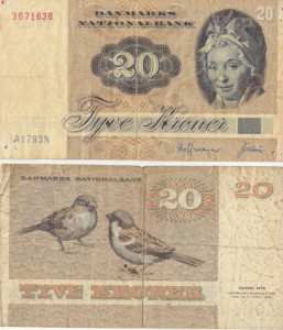 gr��eres Bild - Geldnote D�nemark 1972