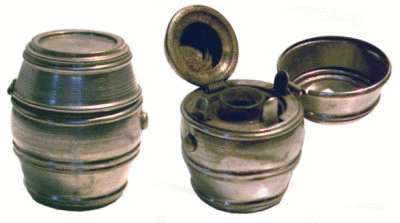 enlarge picture  - ink pot brass tin