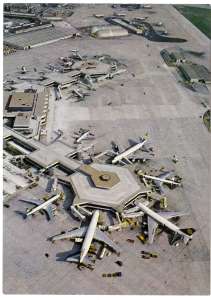 enlarge picture  - postcard airfield Frankfu
