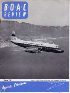 gr��eres Bild - Zeitschrift BOAC     1959